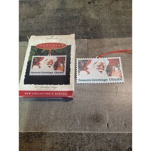 Hallmark 1993 U.S. Christmas stamps ornament Xmas Decor Santa